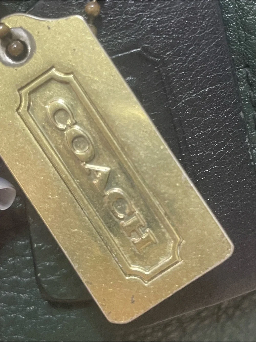 Coach Vintage Bleecker Colorblock Pebbled Leather Satchel in Green, Orange